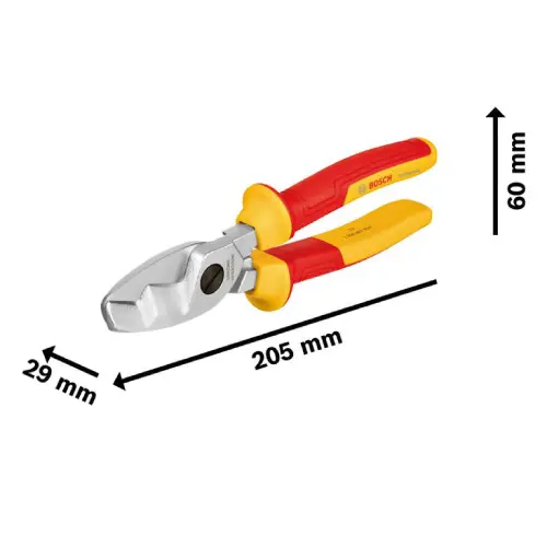 Alicate Corta Cabos Corte Lateral VDE 200mm Bosch Profissional